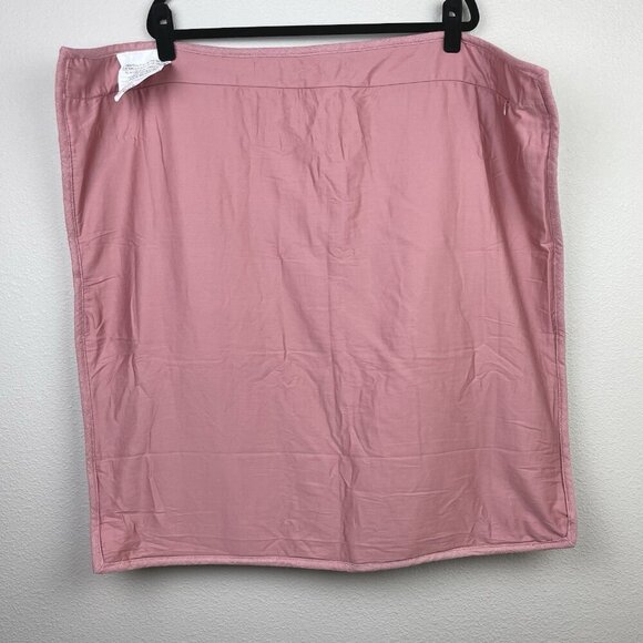 Casaluna Dusty Rose Quilted Pillow Cases Euro Shams Pink Linen Blend Square - Picture 10 of 11